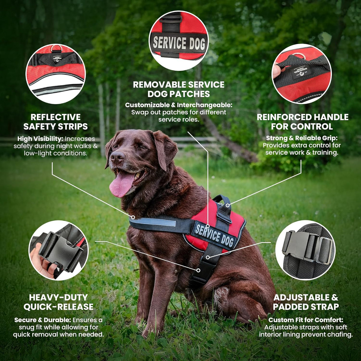 Service Dog Vest with Hook and Loop Straps & Matching Leash Set - Harnesses from XXS to XXL - Service Dog Harness Features Reflective Patch and Comfortable Mesh Design (Pink, XXS) | Durable & Adjustable Vest for Dog, Reflective Straps, Removable Patches, Matching Leash Set, Handle & D-Ring, Daily Use